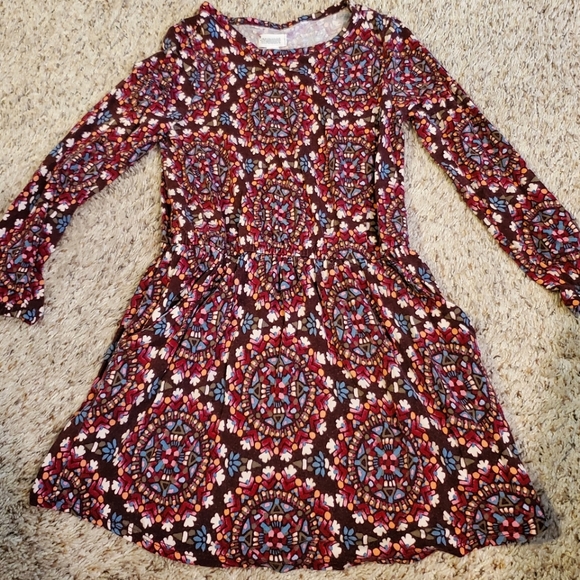 💜 Girls long sleeved dress with pockets size small - Picture 1 of 4